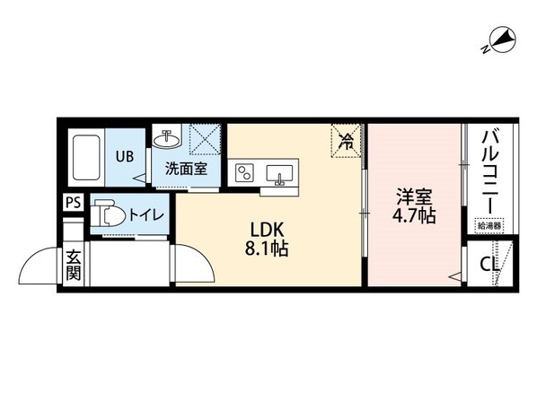 原駅 徒歩3分 1階の物件間取画像